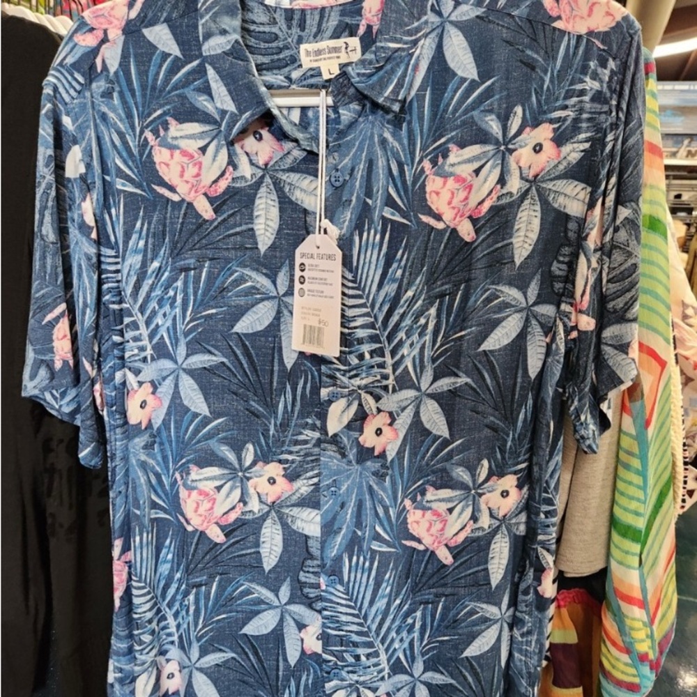 Endless Summer Men's Blue Floral Shirt